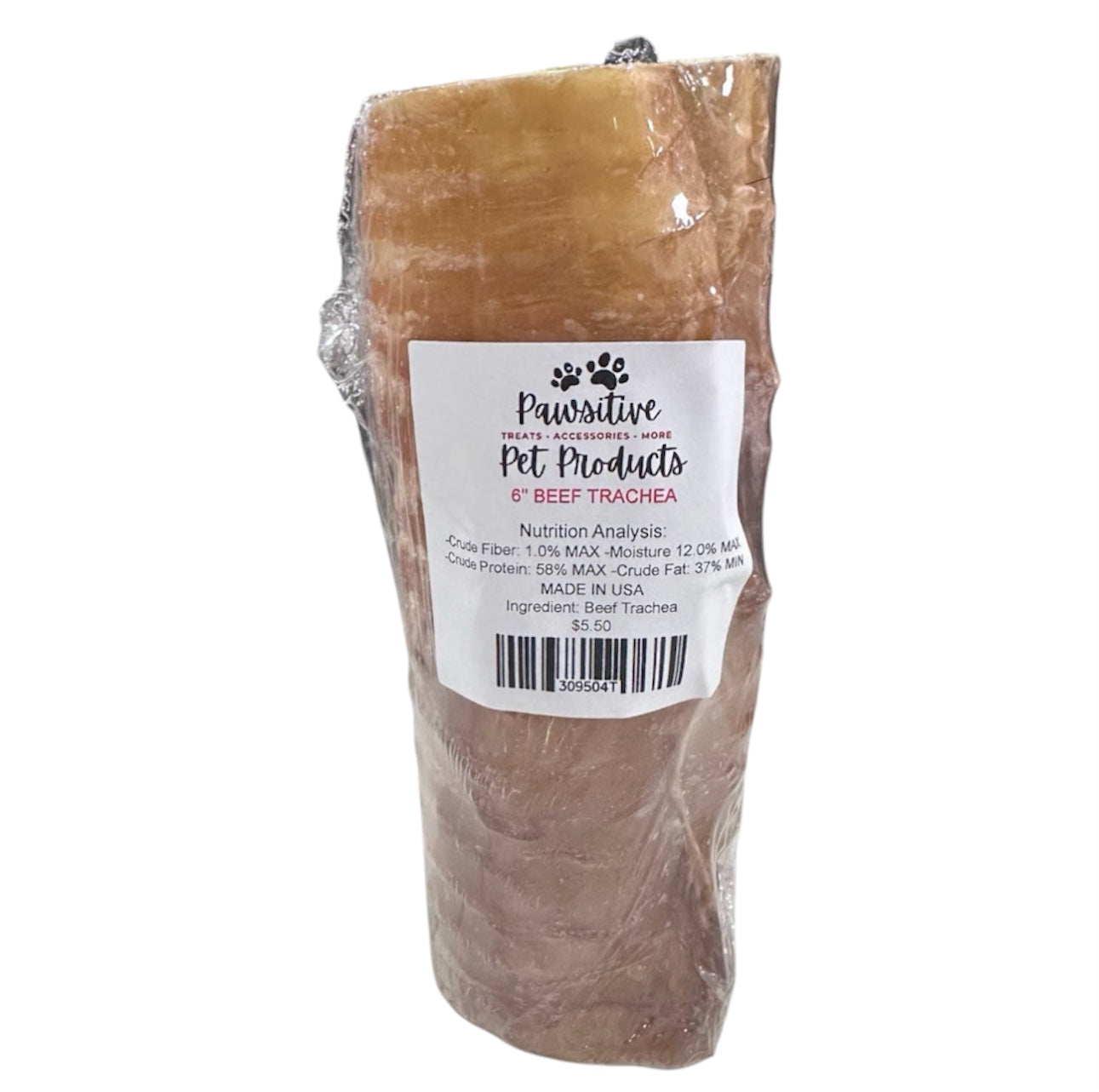 Beef Trachea - 6" Single Trachea